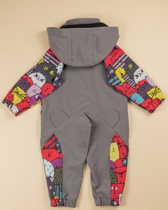 Waterproof Softshell Overall Playful Cats [2]