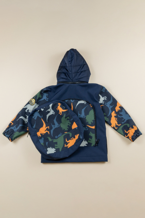 Geci softshell - Waterproof Softshell Jacket Pack’n’Go Dino Land