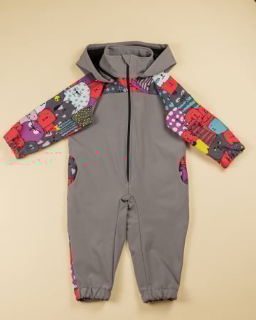 Salopete softshell - Waterproof Softshell Overall Playful Cats