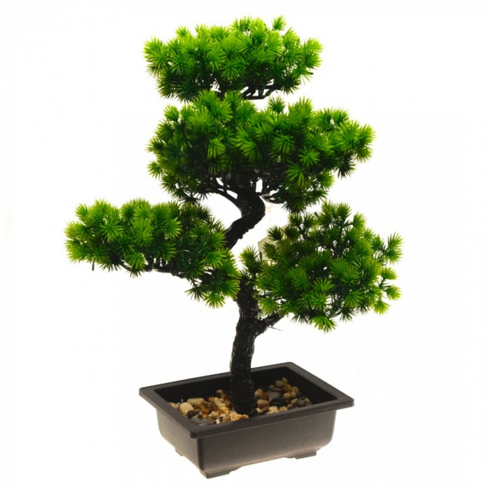 Bonsai decorativ artificial, in ghiveci, 40 cm [3]