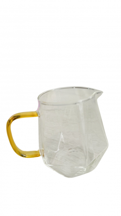 Cana sticla, cu maner, model minimalist, pentru servit, 350 ml [3]