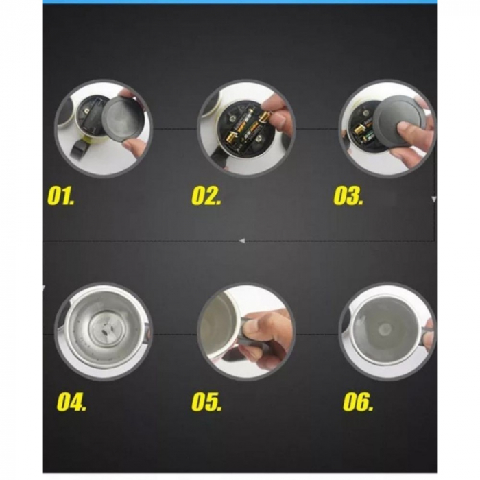 Cana termos inteligenta cu amestecare automata, alimentare baterii, self stirring mug [3]