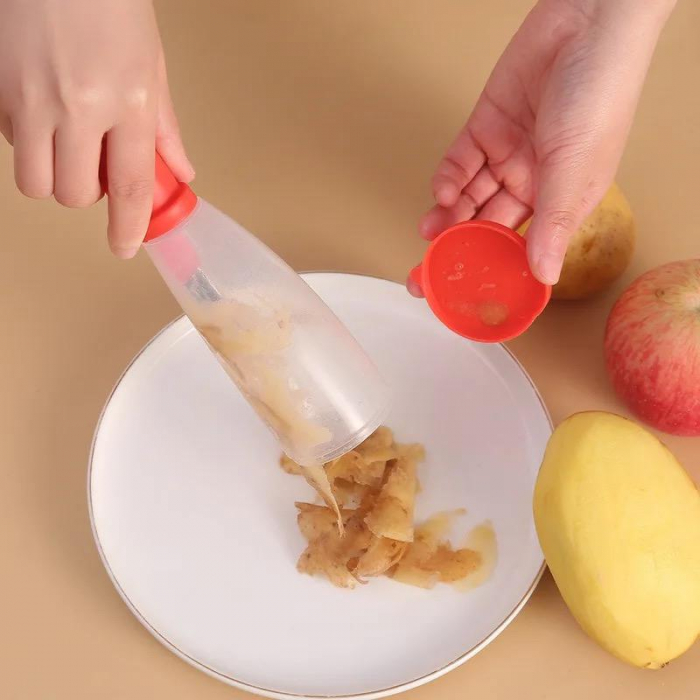 Curatator fructe si legume, cu recipient de colectare resturi, plastic [1]