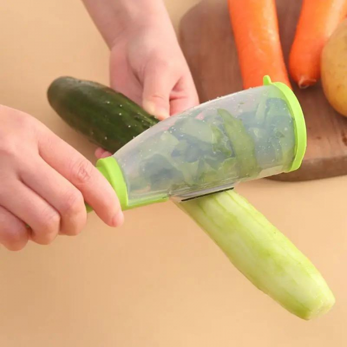 Curatator fructe si legume, cu recipient de colectare resturi, plastic [3]