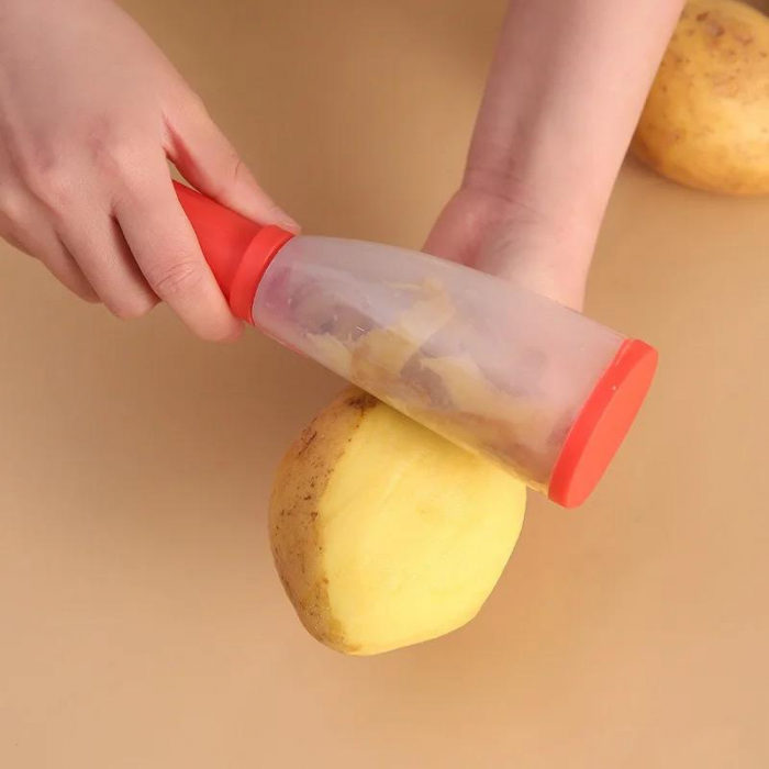 Curatator fructe si legume, cu recipient de colectare resturi, plastic [9]