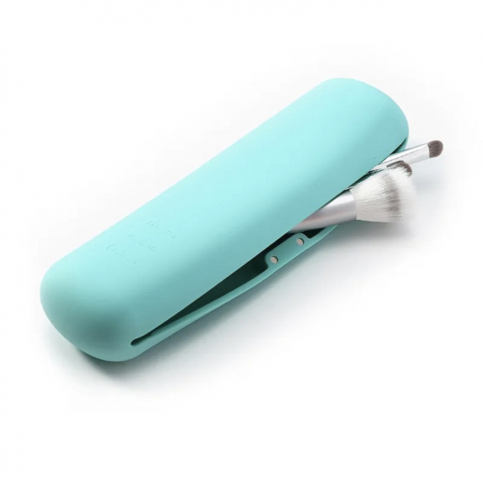 Husa din silicon tip portfard, pentru pensule machiaj, ideala pentru calatorii, inchidere magnetica [14]