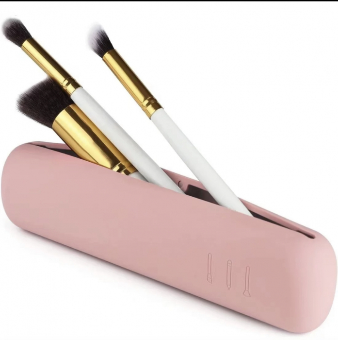 Husa din silicon tip portfard, pentru pensule machiaj, ideala pentru calatorii, inchidere magnetica [18]