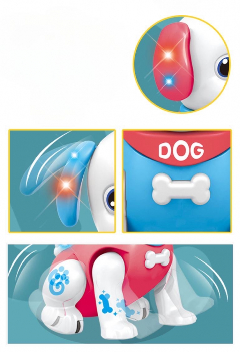 Jucarie interactiva catelus, cu lumini si muzica, Fun Dog [5]