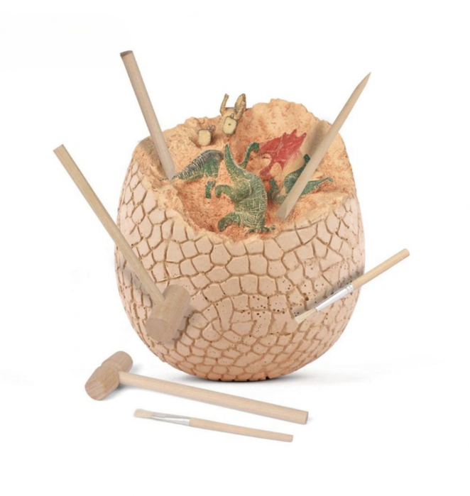 Jucarie interactiva ou dinozaur, cu dinozauri surpriza, Jumbo Dino Egg, Excavation Kit [6]