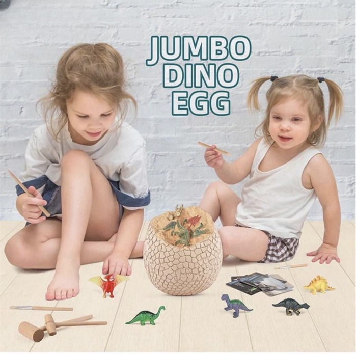 Jucarie interactiva ou dinozaur, cu dinozauri surpriza, Jumbo Dino Egg, Excavation Kit [3]