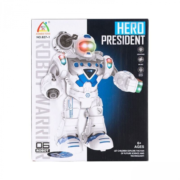 Jucarie interactiva robot, cu lumini si muzica, Hero President [3]