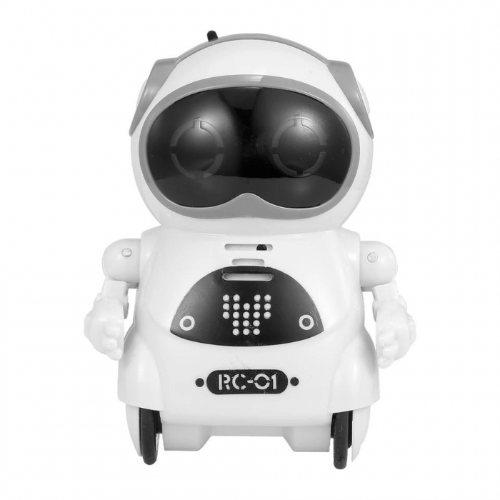 Jucarie interactiva robotel de buzunar, ce danseaza si recunoaste vocile, cu lumini, Pocket Robots [7]