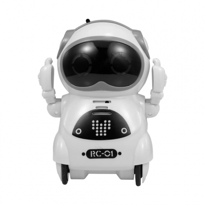 Jucarie interactiva robotel de buzunar, ce danseaza si recunoaste vocile, cu lumini, Pocket Robots [8]