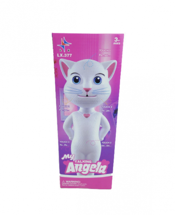Jucarie Talking Angela, pisica vorbitoare, cu sunete la atingere, 30 cm [3]