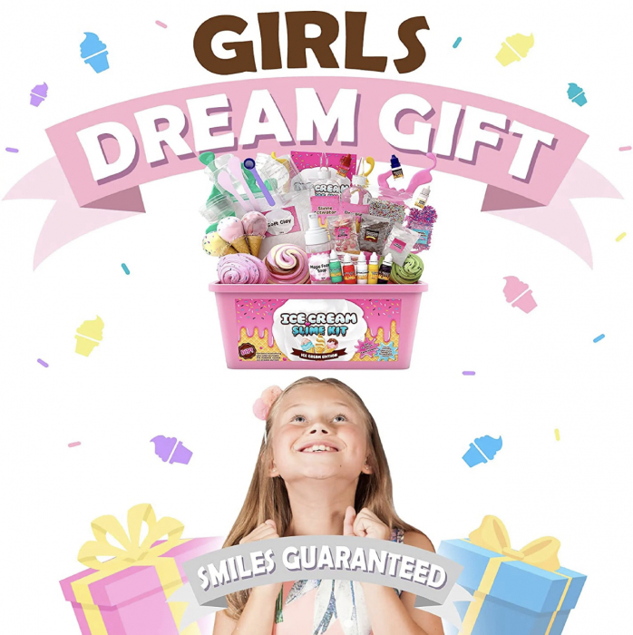 Kit slime inghetata cu accesorii, DIY slime kit [7]