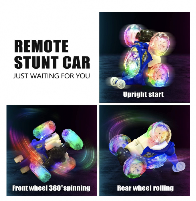 Masina acrobatica Stunt car cu telecomanda, rotire 360°, cu muzica si lumini [12]