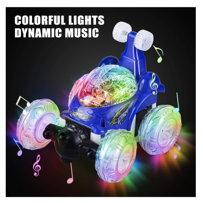 Masina acrobatica Stunt car cu telecomanda, rotire 360°, cu muzica si lumini [11]