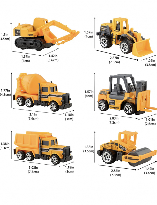 Masina constructie, metalica, diferite modele, 12cm [5]