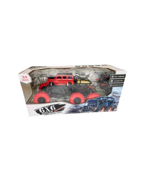 Masina Off-Road cu telecomanda, 6x6, albastru/rosu [4]