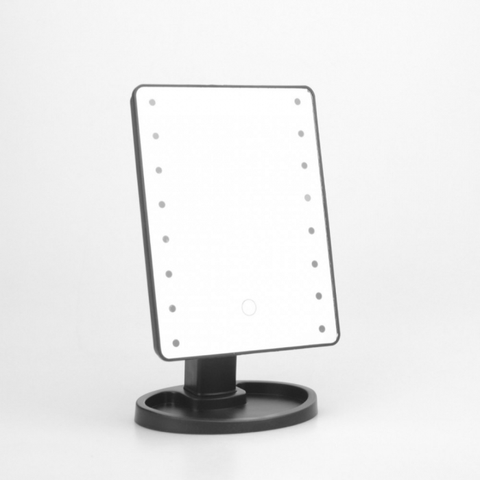 Oglinda make-up, led, cu touch, rotativa 360° [2]