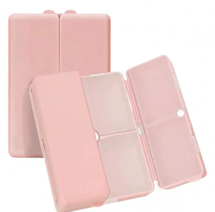Organizator medicamente cu 7 compartimente, inchidere magnetica, roz [4]