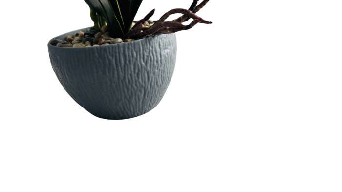 Orhidee decorativa artificiala, in ghiveci plastic, 50 cm [8]