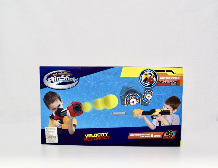 Pistol cu bile si ventuze, Velocity Accuracy, cu bile din spuma si gloante [2]