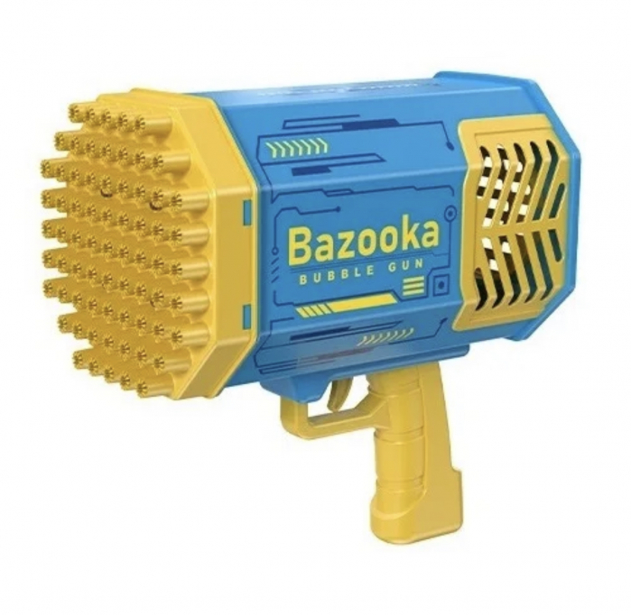 Pistol cu bule, 69 de gauri, luminate si cu sunet, producere automata a bulelor, Bazooka [2]