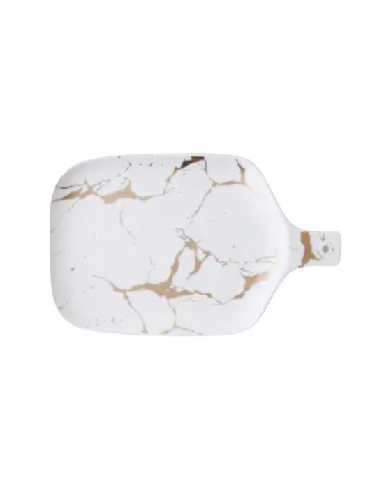 Platou ceramica cu maner, model marmura, 25.5x15.5 cm [8]