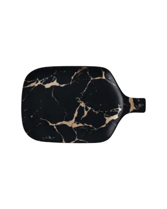 Platou ceramica cu maner, model marmura, 25.5x15.5 cm [7]