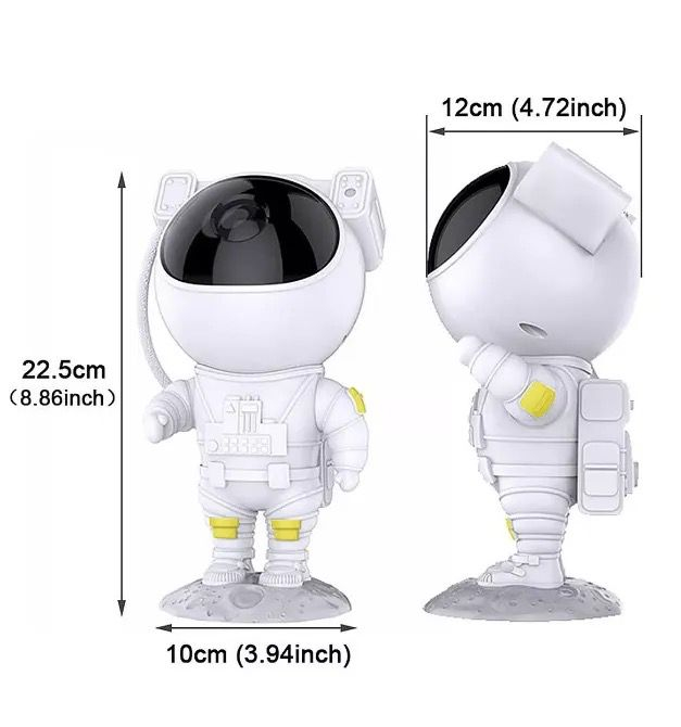 Proiector astronaut cu joc de lumini stele si galaxii, alb, Astronaut Starry Sky Projector [2]