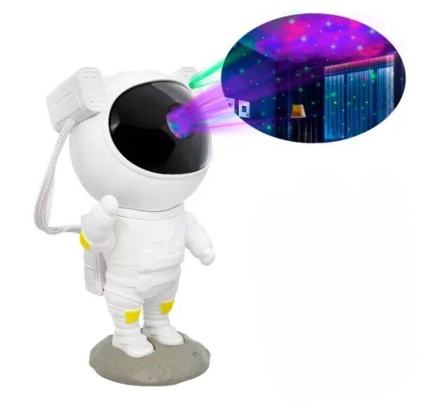 Proiector astronaut cu joc de lumini stele si galaxii, alb, Astronaut Starry Sky Projector [9]