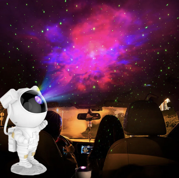 Proiector astronaut cu joc de lumini stele si galaxii, alb, Astronaut Starry Sky Projector [8]