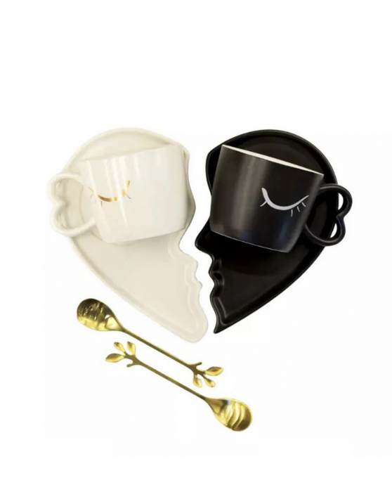 Set 2 cesti, cu lingurite si farfurii, Eyelids [2]