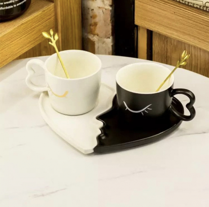 Set 2 cesti, cu lingurite si farfurii, Eyelids [3]