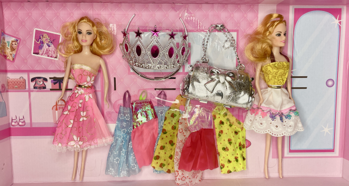 Set 2 papusi cu accesorii imbracaminte [2]