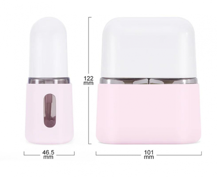 Set 2 recipiente pentru calatorie, din plastic, 100ml, husa silicon [3]