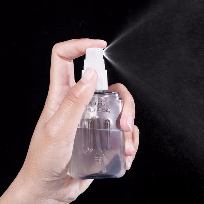 Set 3 recipiente pentru calatorie, din plastic, 50ml si 100ml, husa silicon [5]