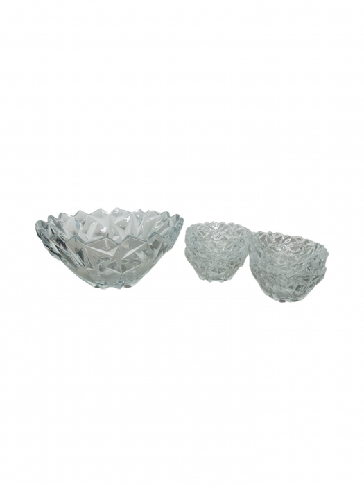 Set 6 boluri mici si un bol mare, sticla, pentru servit masa [3]