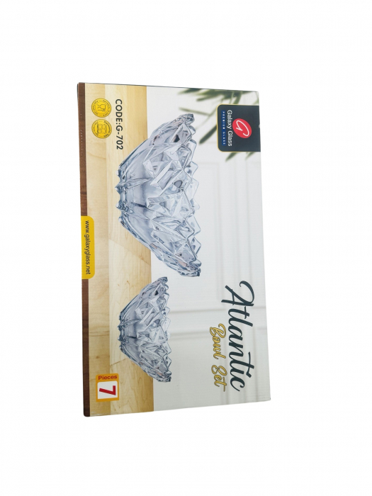 Set 6 boluri mici si un bol mare, sticla, pentru servit masa [2]