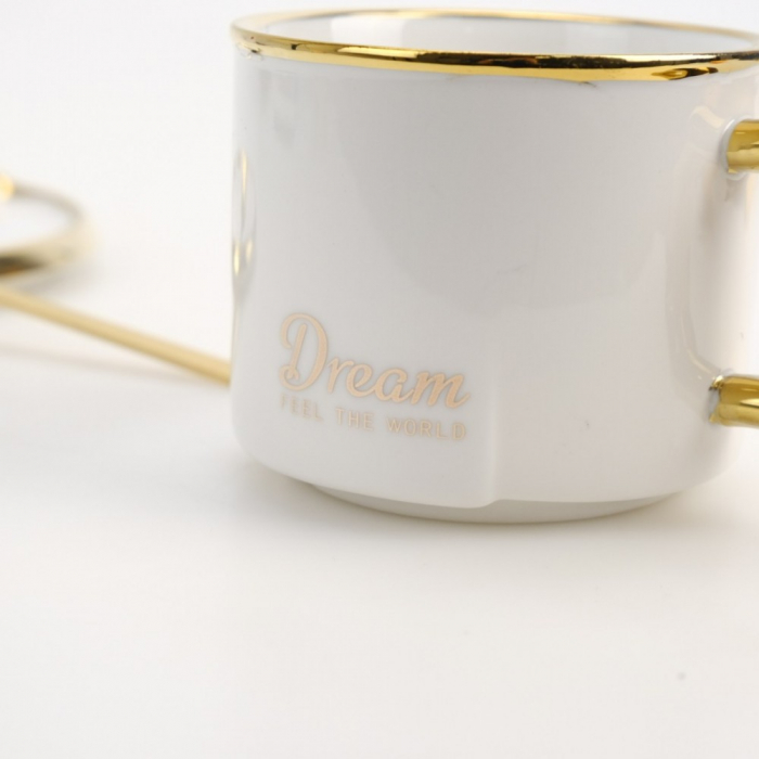 Set cana, farfurie si lingurita, ceramica [2]