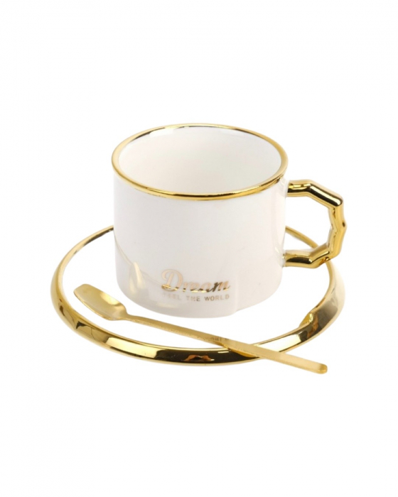 Set cana, farfurie si lingurita, ceramica [6]