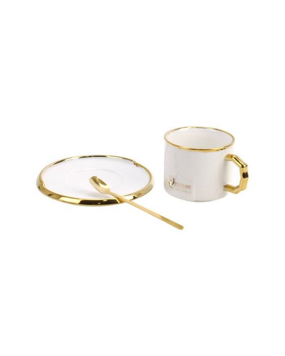 Set cana, farfurie si lingurita, ceramica [5]