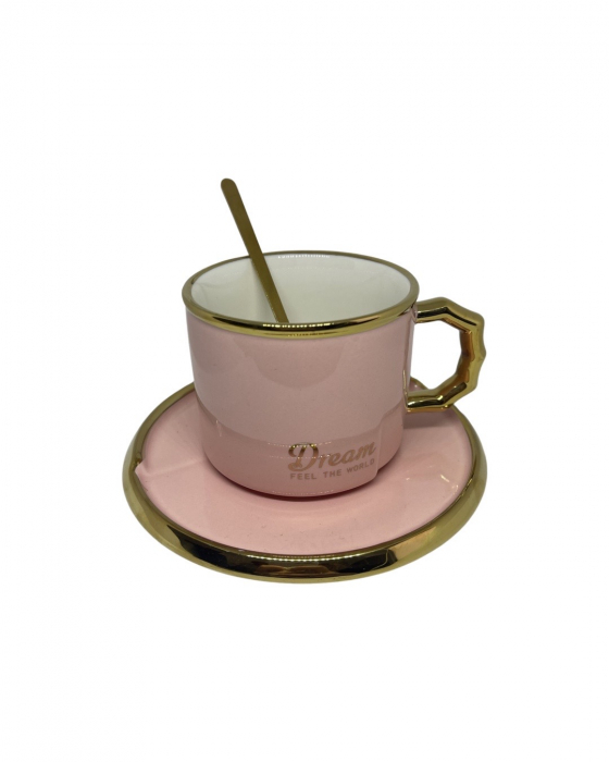 Set cana, farfurie si lingurita, ceramica [3]