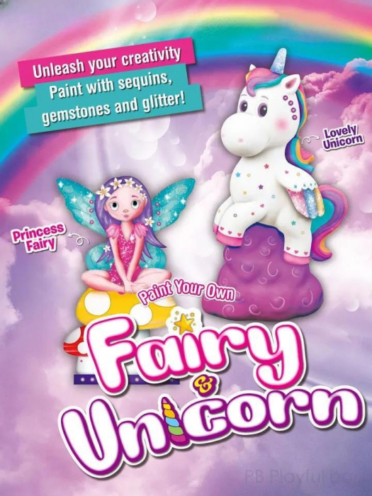 Set creativ unicorn si zana de pictat, cu accesorii si culori incluse, Paint Your Own Fairy & Unicorn [5]