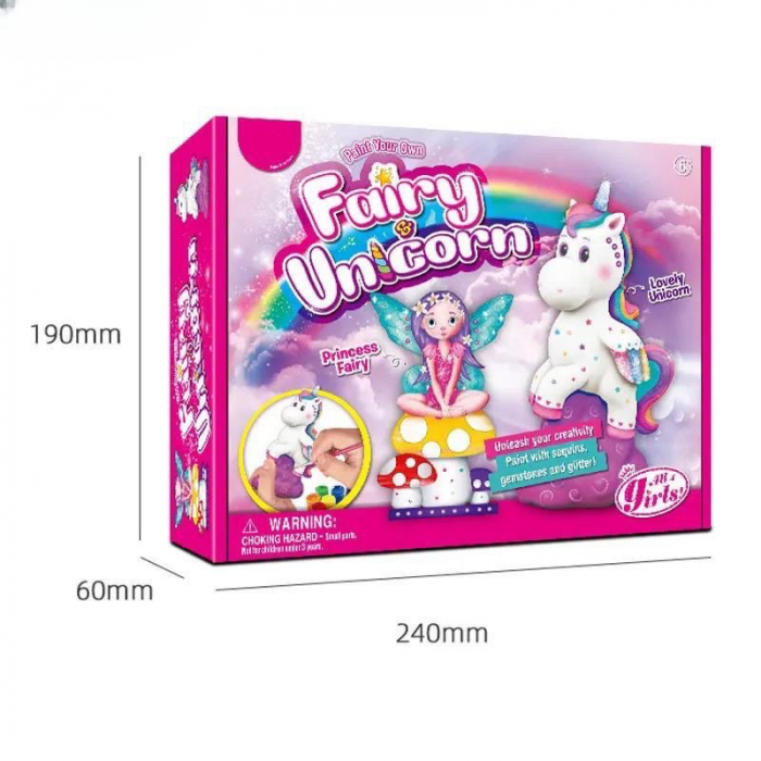 Set creativ unicorn si zana de pictat, cu accesorii si culori incluse, Paint Your Own Fairy & Unicorn [6]