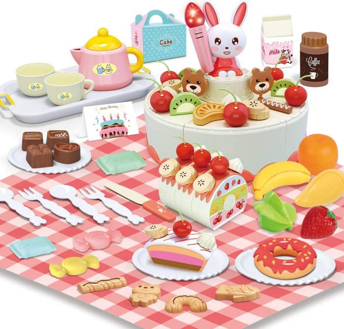 Set de jucarie tort aniversar cu lumini si accesorii [5]