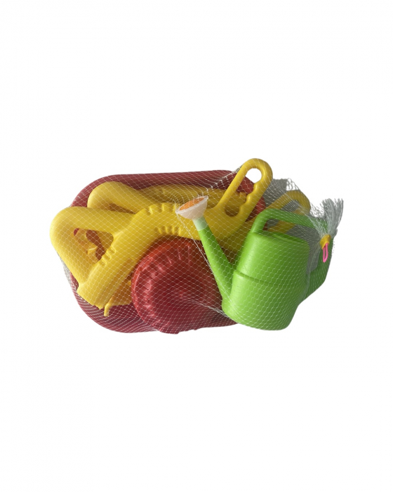 Set jucarii de plaja, roaba cu unelte pentru nisip, 12 piese [10]