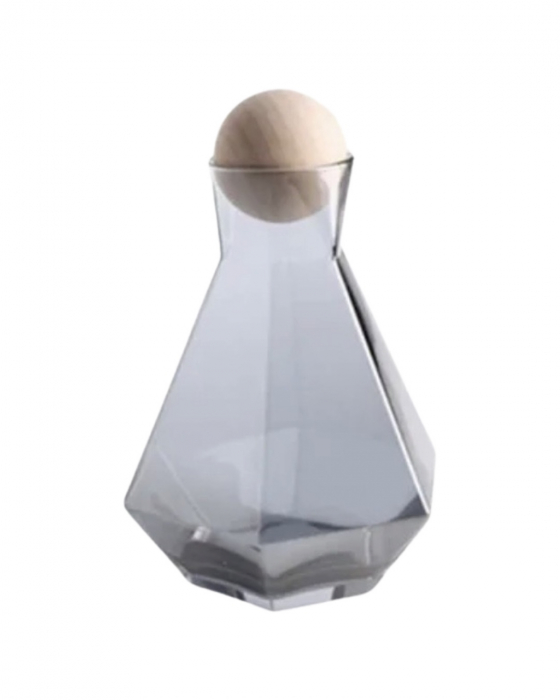 Set sticla cu 4 pahare, capac forma bila, model minimalist diamond, capacitate sticla 1380ml, pahar 300ml [8]