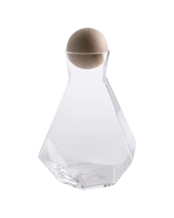 Set sticla cu 4 pahare, capac forma bila, model minimalist diamond, capacitate sticla 1380ml, pahar 300ml [9]